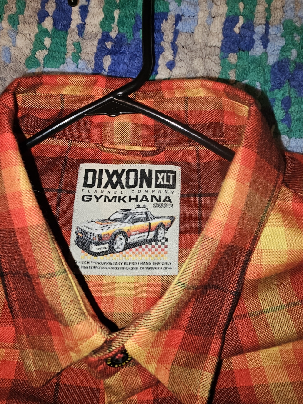 DIXXON Red Orange Plaid Casual Button Down Shirt